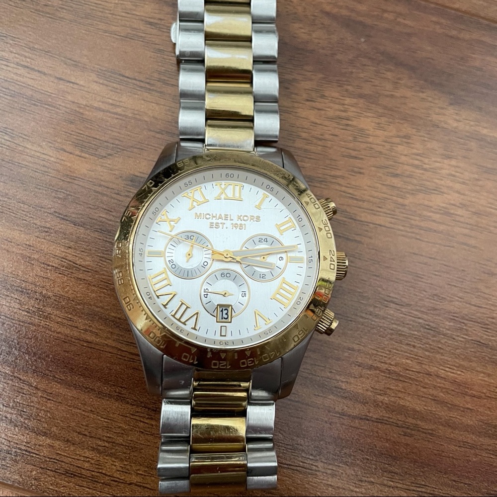 Silver and gold Michael Kors watch